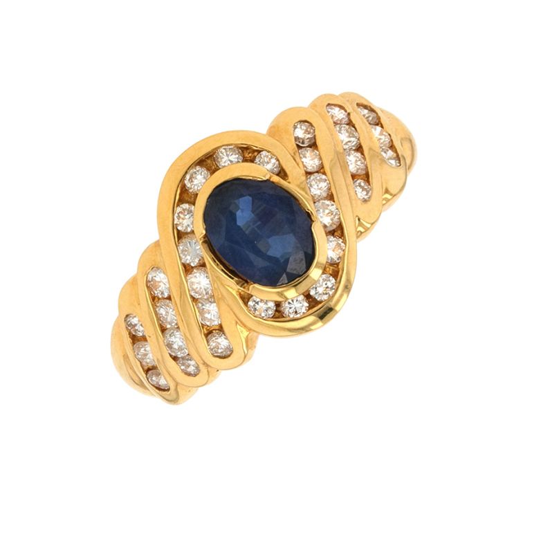 Acheter Bague saphir 1 carat et diamants 0.63 carat or jaune 6.39g Comme neuf - 1380,00 € Bague saphir 1 carat et diamants 0.63 carat or jaune 6.39g Comme neuf - reconditionné disponible sur Gemme Les Bijoux